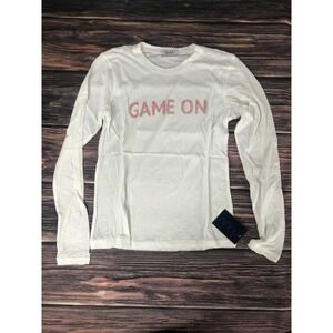 NUYU Harvard University Crimson "Game On" Graphic Tee Long Sleeve Shirt Large